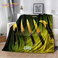CS,knife,Swiss Knife Sword Games Soft Plush Blanket,Flannel Blanket Throw Blanket for Living Room Bedroom Bed Sofa Picnic Cover 30x40in black