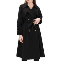 Womens  Jackets Buttons Fall Casual Windbreaker Coats Jacket Outerwear With Pockets XL raudona