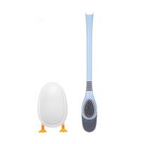 Toilet Brush Silicone Brush No Punching Toilet Cleaning Toilet Wall Hanging Cleaning Bathroom Accessories Set Accessories rožinė