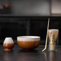 Matcha šluotelės rinkinys Ceremonijos aksesuaras Keramikinis rinkinys Japoniška šventė Thread and White