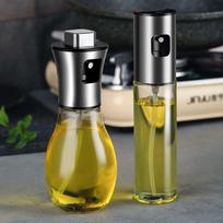 Olive Oil Spray Bottle for Air Fryer and Cooking - Kitchen Must-Have Artifact Electroplating silver spray bottle [straight sidabras