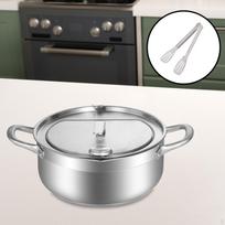 Deep Fryer Pot Frying Pan with Lid Kitchen Chicken Small for Fries 24cm