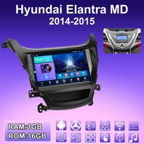 2 DIN Android Carplay Car Radio For Hyundai Elantra MD 2014-2015 Multimedia Player Head Unit Stereo GPS Navigation BT WIFI 4+64GB 1+16GB blue