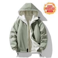 Madingas dvipusis dėvimas žieminis paltas su medvilniniu paminkštinimu Vyriškas vienspalvis viršutinis vyriškas paltas su gobtuvu 3XL gray