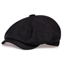 WTEMPO Men Solid Color Versatile Casual Berets Hats Women Vintage Cold-proof Windproof Outdoor Streetwear Peaked Cap One Size juoda
