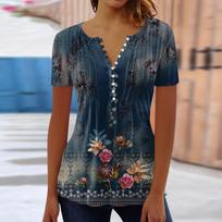 Womens Tops Hide Belly Tunic Summer Short Sleeve T Shirts Cute Flowy Tshirt Casual Dressy Blouses For Leggings S tamsiai mėlyna