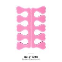 Nagų dailės manikiūro rinkinys: Klijai, Lakas, Įrankiai, Kojų/Pirštų skirtuvai, Vata a pair of finger-split cotton rožinė
