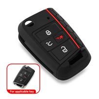 Silikoninis raktų dėklas, dangtelis, skirtas VW Polo Golf 7 Tiguan, Skoda Octavia Kodiaq Karoq, SEAT Ateca Leon Ibiza 2016 2017 2018 2019