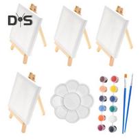 14/23 vnt./rinkinys Mini drobės lenta su molbertu rinkinys Tapyba lauke DIY rankdarbiai Lengvas tapybos meno rinkinys A