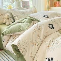 Keturių dalių dvigubo siūlo rinkinys, paklodė, antklodės užvalkalas, antklodės užvalkalas, trijų dalių bendrabučio rinkinys 1.2m bed white