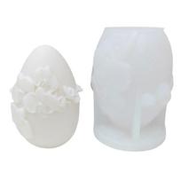 Velykų teminės silikoninės žvakių formos šokolado fondant silikoninės formos, skirtos epoksidinės dervos žvakių muilui namų dekoravimui 4 white