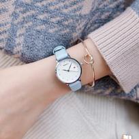Dirželis Moteriškas Laikrodis Paprastas su Kalendoriumi Kvarcinis Studentų Laikrodis Moterims Temperamentingas Madingas Deimantinis Laikrodis Mergaitėms white