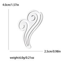 Fashion Creative Smooth Stainless Steel Cloud Brooch Temperament Cute Clothing Accessories Alloy Brooch white