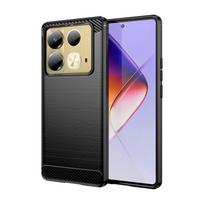 „Infinix Note 40“ dėklas, skirtas „Infinix Note40 Pro“, „Note 40 Pro Plus 5G“ silikoninis anglies pluošto dėklas, skirtas „Infinix Note 40“ dėklui Infinix Note 40 (4G) juoda