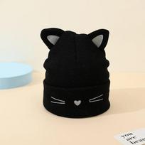Autumn Winter baby Hat Toddler Lovely Animal Cat Beanie for Toddler Boys Girls Warm Elastic Baby Hat Newborn Photography Props gray
