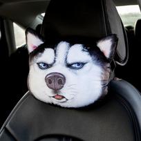 3D Husky automobilio pagalvė: Madinga kaklo pagalvė visiems sezonams As Pictured gray