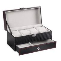 Watch Storage Box Jewelry Container Large Capacity Double Layer Design Quick Classification Watch Holder Rings Bracelets Glasses Organizer B gray