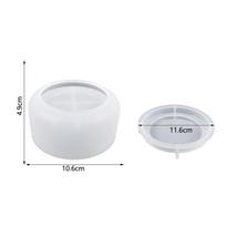 11,6 cm silikoniniai žvakių indai, formelės žvakių laikikliui laikyti white