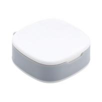 Portable 4 Grids Tablet Medicine Storage Container Splitter Pill Case Organizer rožinė