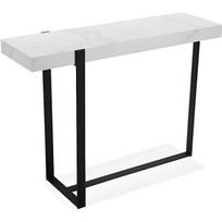 Console d'Entrée Étroite Carole - Bois et métal - Blanc - Versa balta
