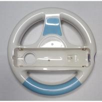 Volant de course blanc et bleu pour WII