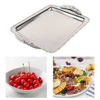 Decorative Fruit Tray Dessert Plate Easy to Clean Handcrafted Wearproof Rectangle Serving Medium sidabras