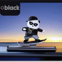 Car Temporary Parking Card Phone Number Plate Skateboard Bear Dashboard Decoration Ornaments Car Interior Decor Accessories gray