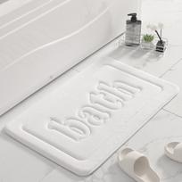 Embossed Letter Thickened Memory Foam Floor Mat Bathroom Absorbent Mat Non-slip Kitchen Door Mat 40*60cm tamsiai mėlyna spalva
