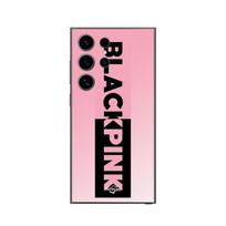 Coque Samsung Galaxy S24 Ultra Blackpink logo rose et noir Maniacase