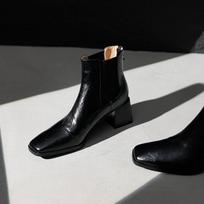 Krazing Pot Genuine Leather Winter Thick Med Heels Chelsea Boots Women Zipper Ankle Boots 34 juoda