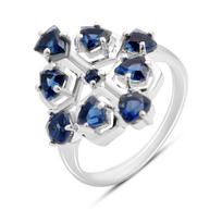 Sidabrinis žiedas su nano safyru 1.775ct, gaminio svoris 3.7g (2174653) 17 mėlyna