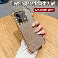For Xiaomi Redmi Note 13 Pro 4G 5G 12 13c 12c Glitter Plating Silicone Soft Case Note13 Note12 Four Corner Anti-shock Back Cover Redmi Note 13 4G