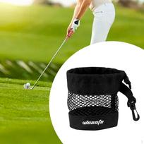 Golf Ball Bag Shag Small Lightweight Accessory Mesh Pouch Holder Black Small
