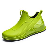 Madingi vyriški lietaus batai Neslystantys vyriški batai Lauko žygio batai Guminiai žvejybos batai Patvarūs virtuvės batai 2024 Nauji Zapatos Para Hombres 39 yellow