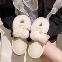 Fashion 2024 Women's Ankle Boots Suede-leather Boot Natural-fur Warm Winter Shoes Fashion Slip-on Snow Boots for Women Zapatillas Mujer 35 beveik baltos spalvos