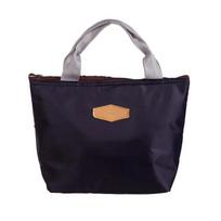 Lunch Box Camping Picnic Bag Lunch Bag Solid Color Portable Insulated Refrigerated Bags Cold Food Cooler Thermal Bag Handbag gray