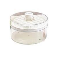 Round Ice Tray with Storage Box Easy to Clean Ice Cube Molds with Lid Large Capacity Container for Chilling Beverages Single Layer balta