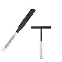 Stainless Steel French Crepe Spreader Pancake Like Batter Spreading Tools Pancake Like Batter for Bakery Kitchen + Spatula