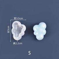 3D Silicone Mold Cloud Shape Chocolate Mousse Fondant Ice Cube Pudding Candy Soap Candle Molds Baking Cake Decoration Tool S/M/L blue