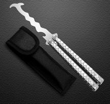 Car Tire Cleaning Hook Portable Stainless Steel Folding Tool Car Supplies First Aid Window Broken Tool A