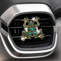 1vnt Miela varlė automobilio oro ventiliacijos spaustukas Bling oro gaiviklio spaustukas Kalnų krištolinis automatinio difuzoriaus dekoravimas Kūrybiški automobilio interjero priedai žalia