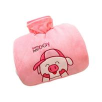 Hot Water Bottle with Cover PVC Hot Water Bag for Neck Shoulder Pains and Hand Feet Warmer Hot Compress and Cold Therapy pink