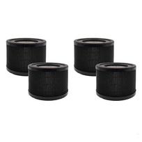 4Pack Replacement 3-In-1 HEPA Air Filters Compatible for TaoTronics TT-AP001 / VAVA VA-EE014 Air Purifiers,Black CHINA black