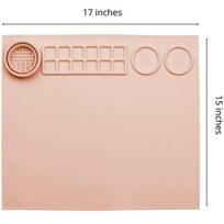 Silicone Mats for Crafts 17x15In Jewelry Casting Mold Mat with Cleaning Cup Non-slip Silicone Sheet Silicone Mould Mat white