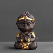 Chinese Purple Clay Kung Fu Tea Set Monkey King Tea Pet for Home  Decoration Tea ceremony Purple clay accessories