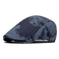 Print Beret Autumn Winter Thick Warm Forward Cap Men Big Head Circumference Newsboy Cap tamsiai mėlyna spalva