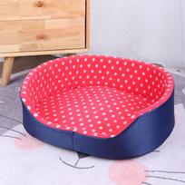 Cats Bed Dot Sponge Pad Dog Accessories Houses and Habitats Pet House Puppy Goods All Supplies Cushions Things Beds Basket Mat S 38x29cm blue