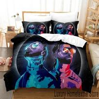 3D Print PNL Rap Duo Bedding Set Boys Girls Twin Queen King Size Duvet Cover Pillowcase Bed boys Adult Home Textileextile EU Single 135x200cm
