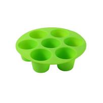 7 Holes Airfryer Silicone Pot Muffin Cup Mold Air Fryer Accessories Cake Cup Mold Microwave Oven Silicone Baking Pan For Pastry blue
