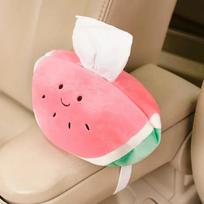 Soft Cute Plush Toy Plush Tissue Box Fashion Home Tissue Box  Plush Fruit Napkin Holder Car Portable Tissue Box Kitchen Decor
